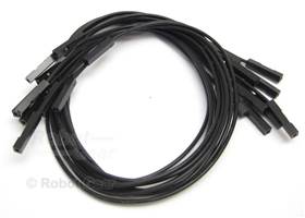 10 pack of black jumper wires F-F