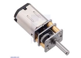 380:1 micro metal gearmotor with stainless steel gearbox plates.
