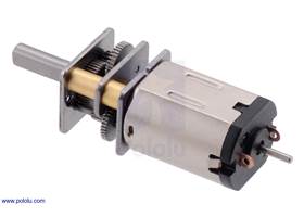 380:1 HPCB micro metal gearmotor with extended motor shaft, long-life carbon brushes, and stainless steel gearbox plates.