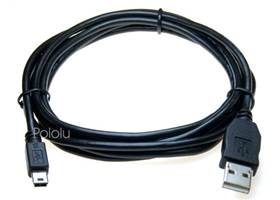 USB A to mini-B cable.