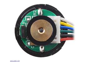 25D&nbsp;mm metal gearmotor with 48&nbsp;CPR encoder (with end cap removed). (1)