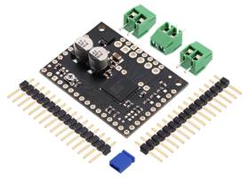 TB67S128FTG Stepper Motor Driver Carrier with included headers and terminal blocks.