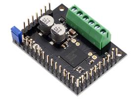 TB67S128FTG Stepper Motor Driver Carrier with included headers and terminal blocks soldered.