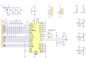 Schematic diagram of the TB67S128FTG Stepper Motor Driver Carrier.
