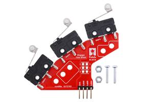 Left Bumper Switch Assembly for Romi/TI-RSLK MAX (Through-Hole Pins Soldered).