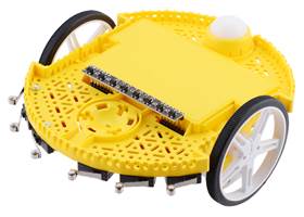 Bottom view of Romi chassis with 8-Channel QTRX Sensor Array for Romi/TI-RSLK MAX. (1)