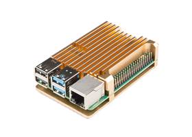 Aluminum Heatsink Case for Raspberry Pi 4 - Gold (2)