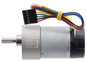 6.3:1 Metal Gearmotor 37Dx65L mm 12V with 64 CPR Encoder (Helical Pinion). (1)