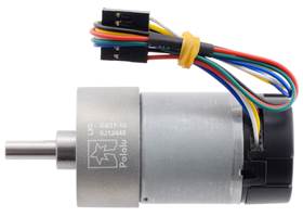 10:1 Metal Gearmotor 37Dx65L mm 12V with 64 CPR Encoder (Helical Pinion). (1)