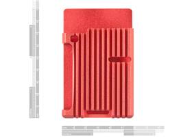 Aluminum Heatsink Case for Raspberry Pi 4 - Red (2)