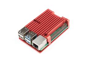 Aluminum Heatsink Case for Raspberry Pi 4 - Red (3)
