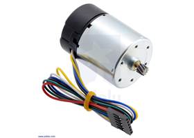 Motor with 64 CPR Encoder for 37D mm Metal Gearmotors (No Gearbox, Helical Pinion).