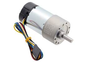 30:1 Metal Gearmotor 37Dx68L mm with 64 CPR Encoder (Helical Pinion).