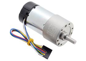 50:1 Metal Gearmotor 37Dx70L mm with 64 CPR Encoder (Helical Pinion).