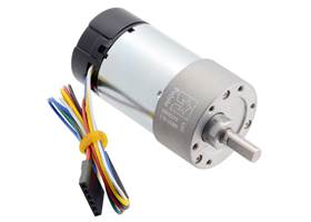 6.3:1 Metal Gearmotor 37Dx65L mm with 64 CPR Encoder (Helical Pinion).