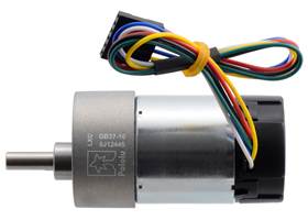 10:1 Metal Gearmotor 37Dx65L mm with 64 CPR Encoder (Helical Pinion). (1)