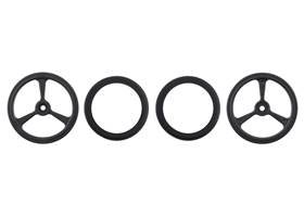 Parts included with Pololu Wheel for Micro Servo Splines (20T, 4.8mm) &#8211; 40x7mm, Black, 2-Pack.