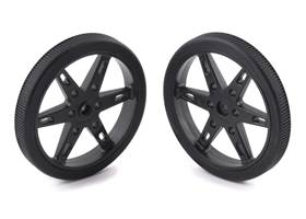 Pololu Wheel for Micro Servo Splines (20T, 4.8mm) &#8211; 60x8mm, Black, 2-Pack.