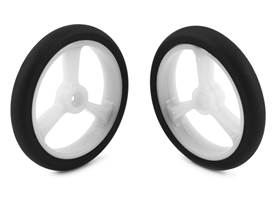Pololu Wheel for Micro Servo Splines (20T, 4.8mm) &#8211; 40x7mm, White, 2-Pack.