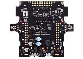 Zumo 32U4 robot main board v1.1, top view.