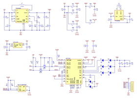 Schematic diagram of the 3-Channel Wide FOV Time-of-Flight Distance Sensor Using OPT3101.