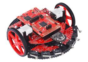OPT3101 distance sensor module installed on a TI-RSLK MAX.