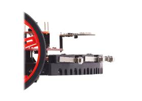 OPT3101 distance sensor module installed on a TI-RSLK MAX, side view.