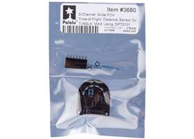 Standard packaging for the 3-Channel Wide FOV Time-of-Flight Distance Sensor for TI-RSLK MAX Using OPT3101.