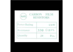 Resistor 330 Ohm 1/6 Watt PTH - 20 pack (3)