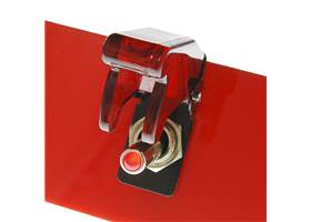Toggle Switch and Cover - Illuminated (Red) (5)