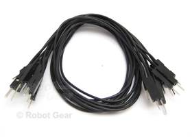 10 pack of black jumper wires M-M