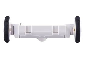 3pi+ Chassis Kit, front view with motors and motor clips installed in place of the outer skirt (motors not included). (1)