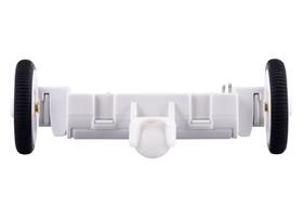 3pi+ Chassis Kit, rear view with motors and motor clips installed in place of the outer skirt (motors not included). (1)