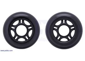 Both sides of the scooter/skate wheel 70x25mm – black