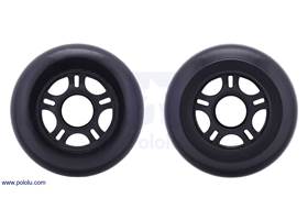 Both sides of the scooter/skate wheel 80x24mm – black