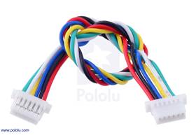 6-Pin Female-Female JST SH-Style Cable 10cm.