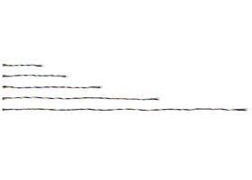 6-Pin Female-Female JST SH-Style Cables (top to bottom: 10cm, 16cm, 25cm, 40cm, 63cm).