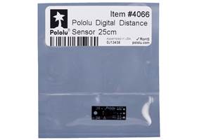 Standard packaging for the Pololu Digital Distance Sensor 25cm.