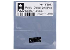 Standard packaging for the Pololu Digital Distance Sensor 200cm.