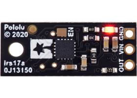 Pololu Distance Sensor with Pulse Width Output (130cm Max or 300cm Max), bottom view. (1)