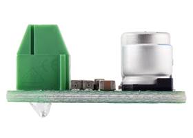 5V Step-Up/Step-Down Voltage Regulator S13V30F5, side view with terminal blocks installed