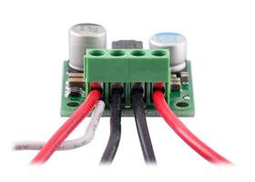 5V Step-Up/Step-Down Voltage Regulator S13V30F5, using all five connections with terminal blocks installed.