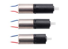 Sub-micro plastic planetary gearmotors.  Gear ratios from top to bottom: 700:1, 136:1, 26:1.