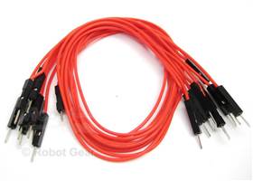 10 pack of red jumper wires M-M