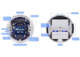 3pi+ 32U4 OLED Robot features.