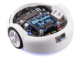 3pi+ 32U4 OLED Robot, rear view.