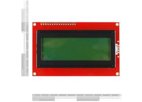 Basic 20x4 Character LCD - Black on Green 5V (5)