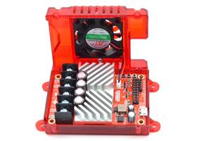 RoboClaw Case with Fan, open with RoboClaw (not included) mounted inside.