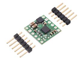 DRV8256E Single Brushed DC Motor Driver Carrier with included headers.