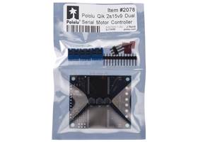 Standard packaging for qik 2s15v9 dual serial motor controller.